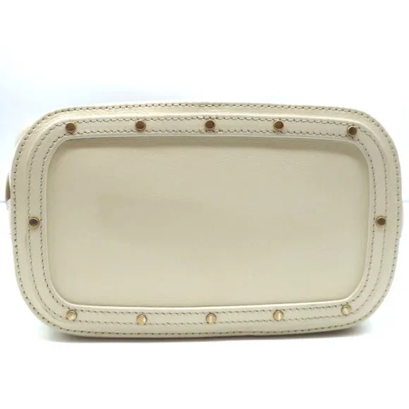 CHLOE ROY BUCKET BAG CREAM LEATHER SMALL CROSSBODY SHOULDER BAG - Picture 8 of 13